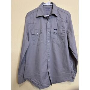 Wrangler Premium Performance Advanced Comfort Gray Western Shirt L‎